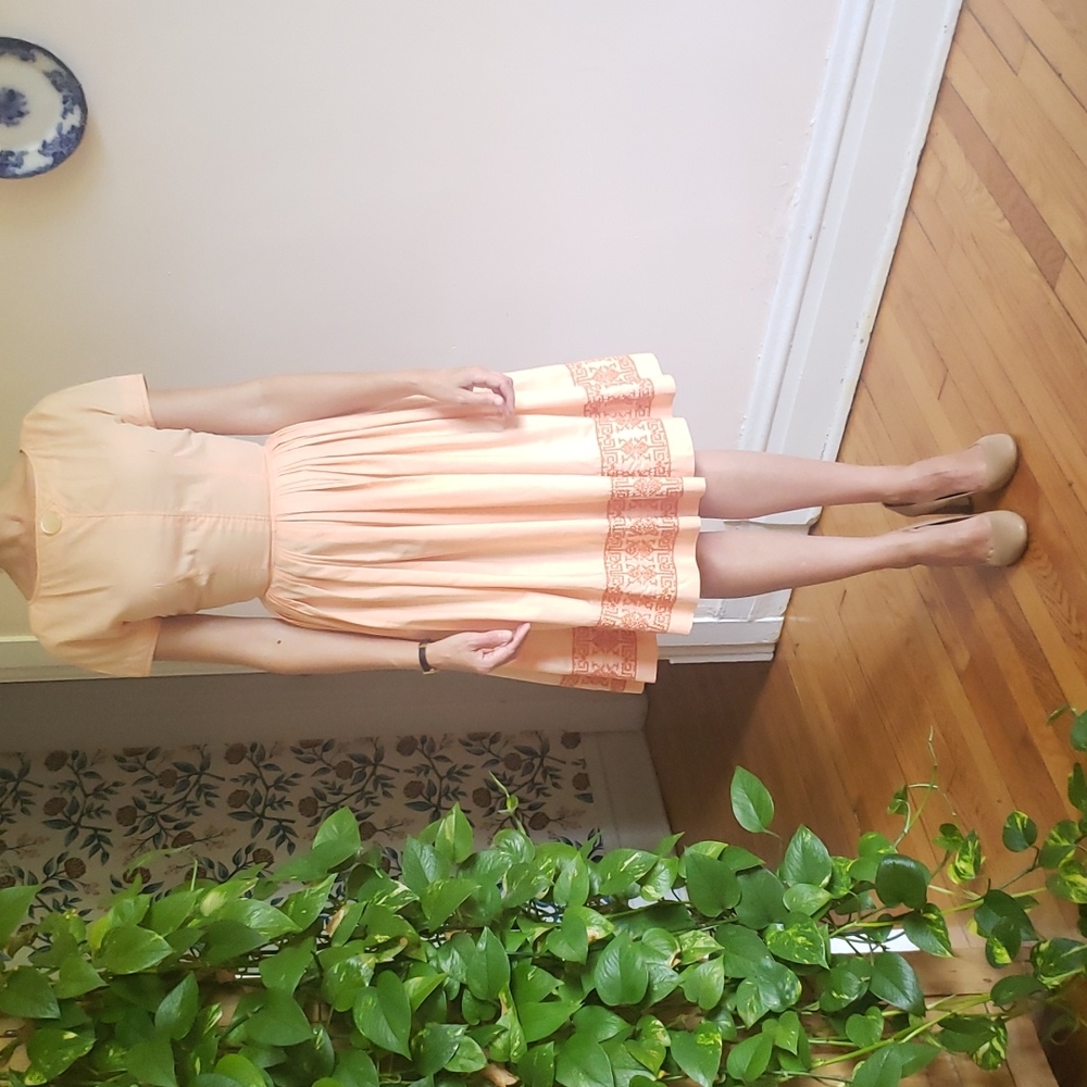 Peach Vintage Dress xxs